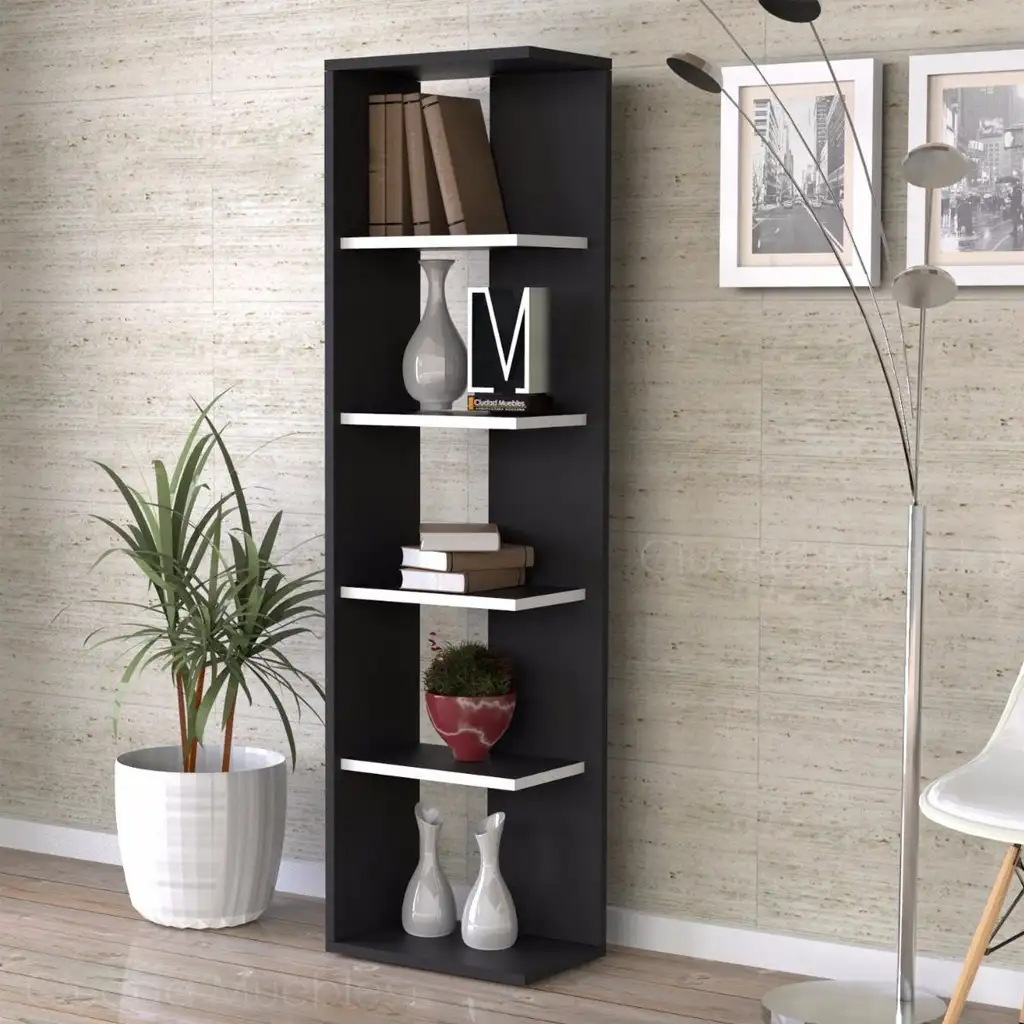 Decorative bookshelf iron with MDF shelves imported multi-functional MS-8690