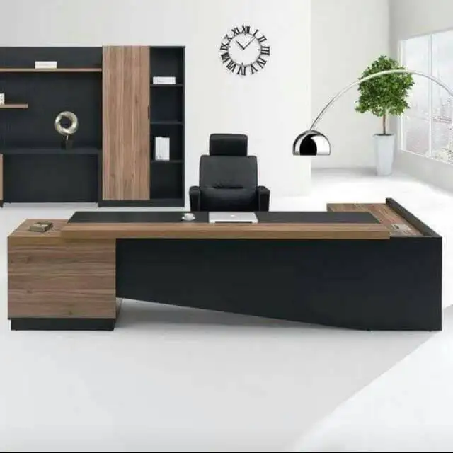 مكتب مدير مودرن (220 × 80 × 75 سم) مزود بسايد جانبي MS-10551