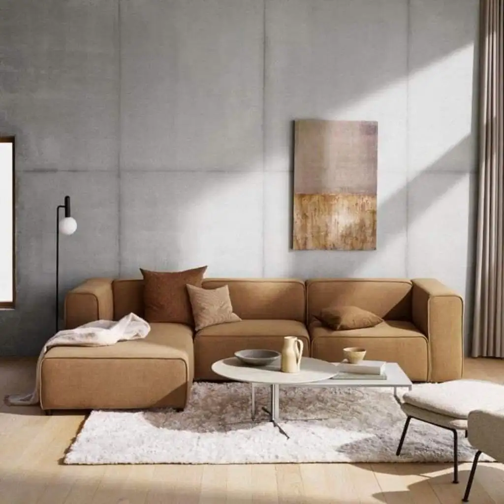ركنة مودرن 260×160 سم خشب زان أحمر وقماش عالي الجودة MS-10970