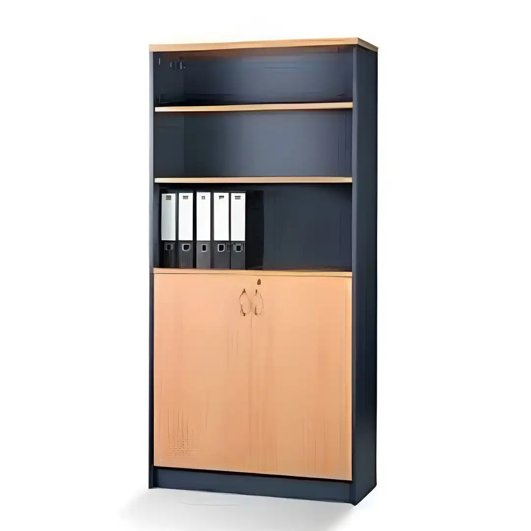 مكتبة تنظيم ملفات مودرن خشب MDF (160سم × 80سم × 40سم) - MS-12962