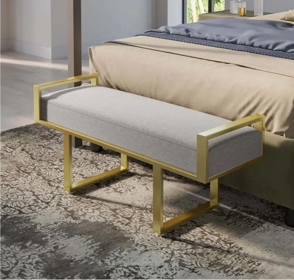 Modern bench iron electrostatic paint MS-12091