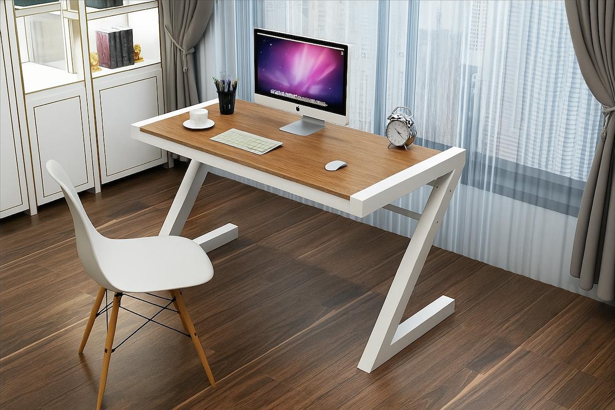 مكتب مذاكرة مصنوع من معدن وخشب MDF الوان متعددة MS-13545