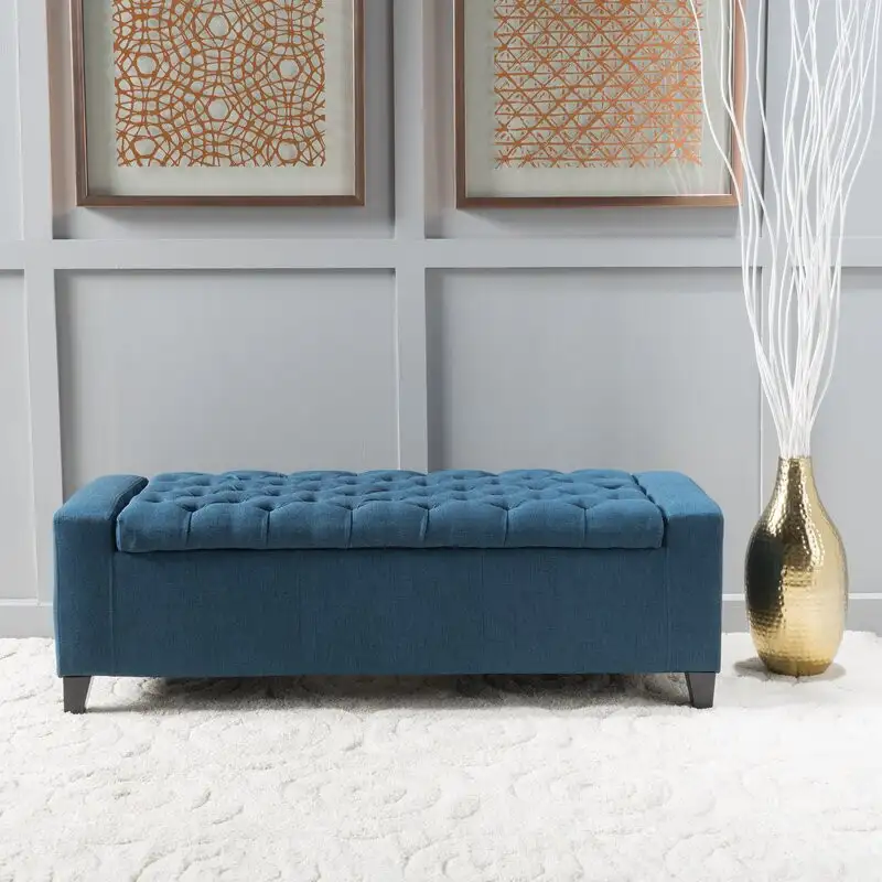 بانكيت كابتونيه بسحارة مودرن خشب MDF وقماش كتان MS-12544