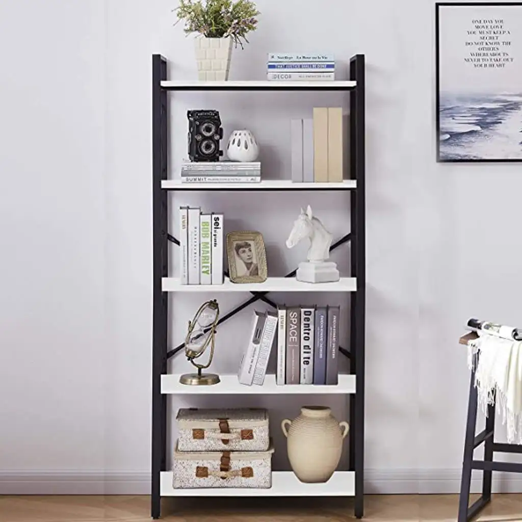 مكتبة ديكور خشب MDF مستورد و معدن حديد MS-8391